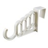 Unique Bargains Indoor Office Washroom Wardrobe Clothes Plastic Over Door Hook White 2 Pcs - 3 of 4