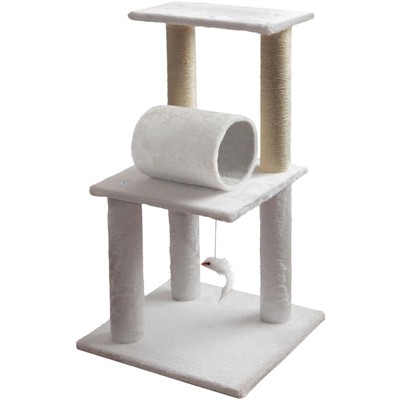 Paws & Pals 16" x 16" x 33" Inches Multi-Level Cat Scratching Post 3 Level Cat Condo