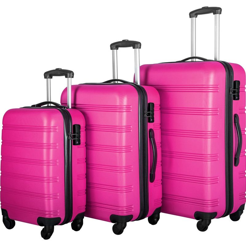 3 PCS Luggage Set, Hardside Spinner Suitcase with TSA Lock (20/24/28)-ModernLuxe, 2 of 9