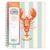 Blue Sky 7"x9" Weekly/Monthly Wirebound Planner Clear Cover Langostino Stripe - 3 of 4
