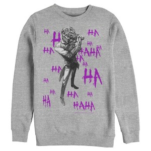 Men's Batman Joker Ha Ha Sweatshirt - 1 of 3