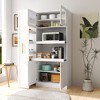JUJABU White Kitchen Pantry Cabinet with 4 Doors - 2 of 4