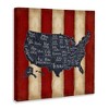 Stupell Industries United States Map on Stripes, 30" x 30" - 3 of 4