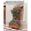 Raised Garden Bed on Wheels with Trellis, Large Outdoor Wood Planter Box for Climbing Plants, Vertical Planter with Drainage - 4 of 4