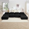 Oversized 157.2" Corduroy Modular U-Shaped Sectional Sofa with 2 Ottomans, 6-Piece Free combination, Pet-Friendly, No Assembly Required - 2 of 4