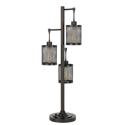 37.5" Pacific Metal Table Lamp with Mesh Shade (Includes Light Bulb) Dark Bronze - Cal Lighting