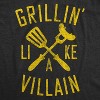 Mens Grillin Like A Villain T Shirt Funny Cookout BBQ Grill Tee - Crazy Dog Men's T Shirt - 2 of 4