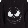 Nightmare Before Christmas Men's Pullover Sweater Jack Skellington Adult 1/4 Snap Fuzzy Jacket - 2 of 4