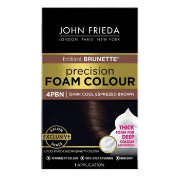 John Frieda Brilliant Brunette Precision Foam Color, Hair Color Foam - 4Pbn Dark Cool Espresso Brown