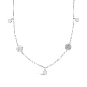 SHINE by Sterling Forever Long CZ Disk Station Necklace - 1 of 3