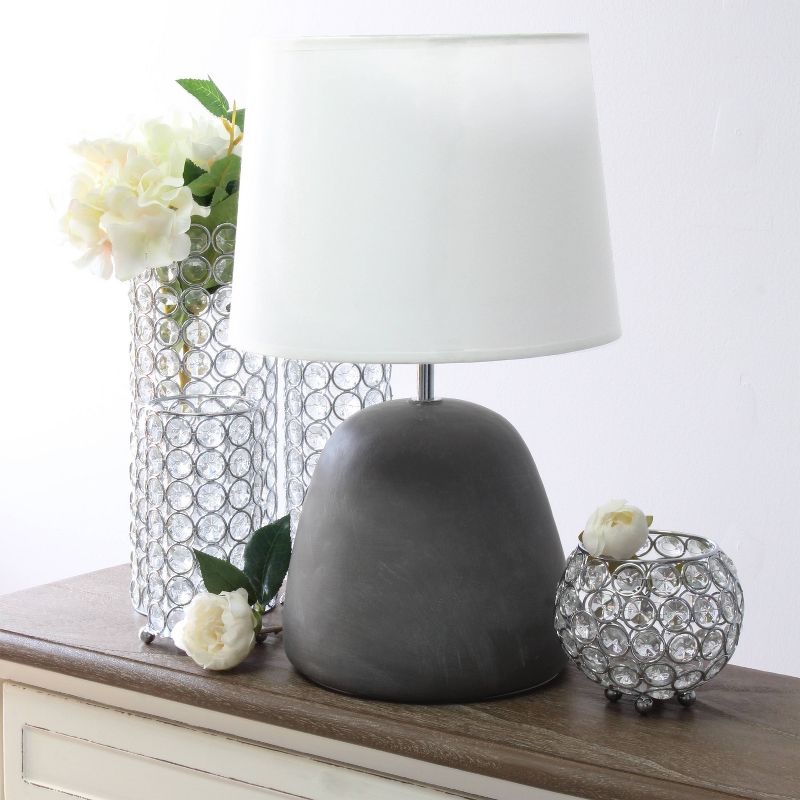 Round Concrete Table Lamp with Shade - Simple Designs, 3 of 9