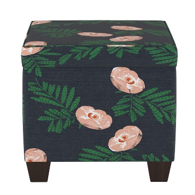 Pattern Fairland Square Storage Ottoman Indigo Floral - Threshold™