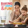 NutriChef 10 Piece Kitchen Oven Baking Pans - Black with Red Silicone - 3 of 4