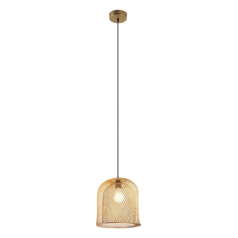 10&#34; McKenna Gold Bell Shaped Pendant Ceiling Light - River of Goods, 1 of 13