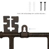 Decorative Skeleton Key Design Hooks-3-Pronged Cast Iron Shabby Chic Rustic Wall Mount Hooks for Coats, Hats, Jewelry, and More by Hastings Home - 4 of 4