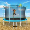 Okak 8/10FT Outdoor Trampolines with Safety Enclosure Net, Toddler Trampolines with Basketball Hoop and Ladder, Rebounder for Outdoor - 2 of 4