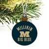 Millikin University Big Blue Logo Mini Small Tiny Wood Christmas Tree Holiday Ornament - 3 of 4