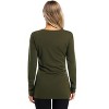 BLUEMING Womens Maternity Shirts Long Sleeve Crew Neck Basic Tank Tops Side Buttons Pregnant Shirts - 2 of 4