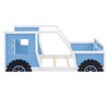 Twin Size Classic Car-Shaped Platform Bed With Wheels, Headboard, Footboard, 2 Doors And Windows On Either Side - 4 of 4