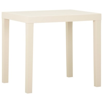 vidaXL Patio Table White 31.1 inches x25.6 inches x28.3 inches  Plastic