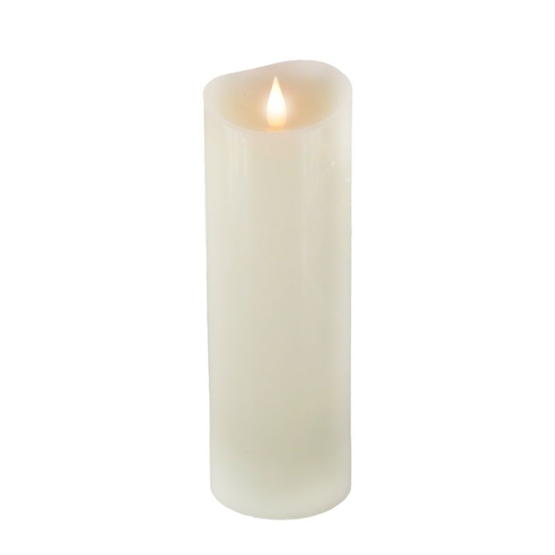 9" HGTV LED Real Motion Flameless Ivory Candle Warm White Lights - National Tree Company, 1 of 6