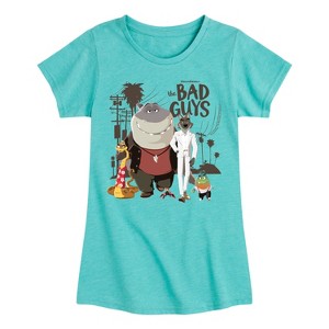 Girls' - The Bad Guys - Mr. Wolf and Friends Fitted Short Sleeve Graphic T-Shirt - 1 of 4