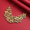 SOHI Women's California Gold Botanical Cluster Statement Necklace - 2 of 4