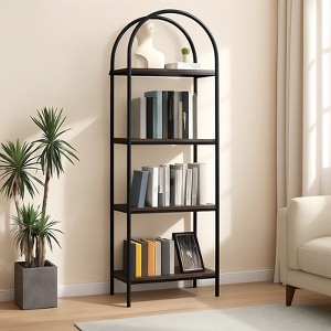 Arched Bookshelf 5 Tier,Arched Display Racks,Tall Standing Bookshelves with Metal Frame,Modern Open Storage Shelf Display Rack for Living Room, Home - 1 of 4