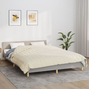 VidaXL Weighted Blanket Light Cream 86.6 in.x94.5 in. 24.3 lb Fabric - 1 of 4