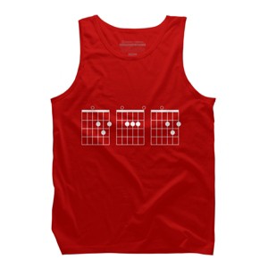 Men's Design By Humans Rocking Dad Guitar Chords By HoangCathrine Tank Top - 1 of 2