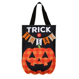Briarwood Lane Halloween Burlap Door Hanger 18x12 Trick Or Treat Pumpkin For Halloween Door Hanger - 1 of 2