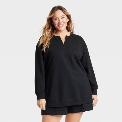 Women's Pullover Sweatshirt - Ava & Viv™ Black XXL