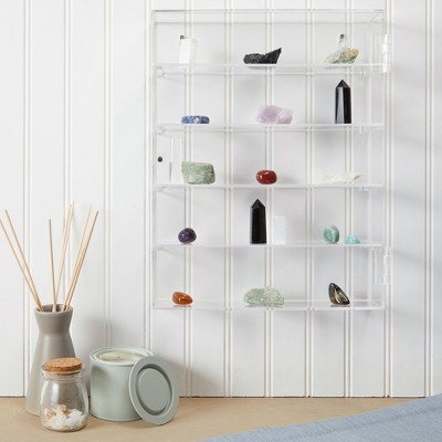 Clear Acrylic 5-Tier Wall Mountable Display Case for Collectibles