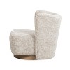 Jennifer Taylor Home Miranda 30" Armless Swivel Accent Chair, Natural Gray Chenille - 2 of 4