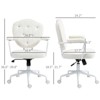 SKRAN Cute Home Office Chair, Computer Desk Chair with Button Tufted Teddy Bear Fleece, Swivel Vanity Chair for Home Office - 4 of 4