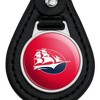 Shippensburg University Primary Logo Black Leather Keychain - 3 of 4