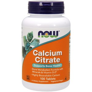 Calcium Citrate With Magnesium, Zinc & Manganese by Now Foods  -  100 Tablet - 1 of 2