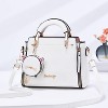 Fashion Purses and Handbags for Women Ladies Crossbody Bags Top Handle Satchel Shoulder Bags Small Totes (White) - 3 of 4