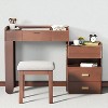 Multi-Functional Vanity Desk with Flip-Top Mirror, LED Lighting, 3-in-1 Dressing Table with Drawers and Side Cabinet for Bedroom - 3 of 4