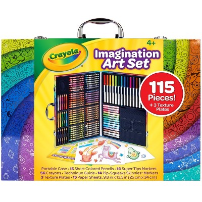 Crayola 115pc Imagination Art Set with Case: Drawing & Coloring Kit for Creative Thinking, Includes Crayons & More