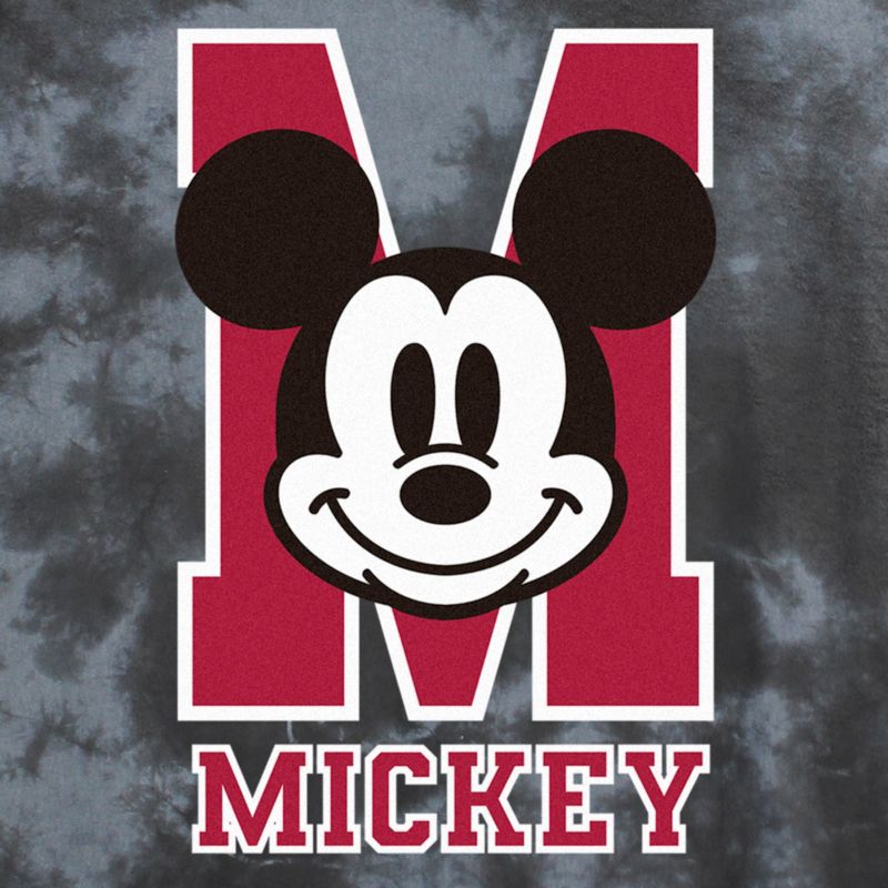 Juniors Womens Mickey & Friends M Collegiate Mickey Logo Crop T-Shirt, 2 of 4
