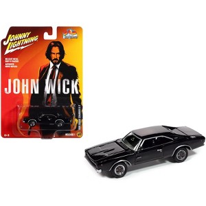 1968 Dodge Charger R/T Black "John Wick" (2014) Movie "Pop Culture" 2025 Release 1 1/64 Diecast Model Cars by Johnny Lightning - 1 of 4