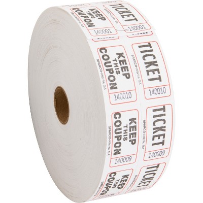 Sparco Ticket Roll Double W/coupon 2000/rl White 99210 : Target