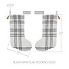 Wintergleam Black White Plaid Stocking 12x20 VHC Brands - 2 of 3