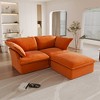 WJShome Sectional Couches for living room,L Shaped Cloud Modular Sectional Sofa with Storage Ottoman,Velvet Deep Couch,Cushion Covers Removable - 2 of 4