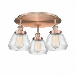 Fulton - 3 Light Flush Mount In Art Deco Style-8 Inches Tall and 18.25 Inches Wide - 1 of 1