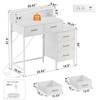 Hausource 39.4"/47.2" Vanity Desk Makeup Dressing Table with 5 Drawers, Charging Station, No Mirror - 3 of 4