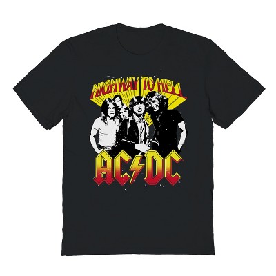 Acdc Men's Contrast Highway Short Sleeve Graphic Cotton T-Shirt