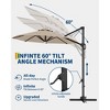 10ft Patio Umbrella Outdoor Heavy Duty Offset Hanging Umbrella 360 Degree Rotation, Easy Tilt Adjustment, Aluminum Frame, Cantilever Hanging - 4 of 4