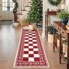 4x6 Christmas Area Rug, Washable Non Slip Holiday Carpet with Xmas Tree Reindeer Snowflake, Low Pile Accent Rug for Home - 4 of 4